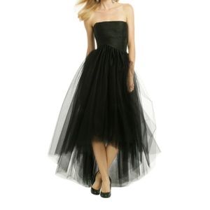 Allison Parris Hi-Lo Black Tulle Gown